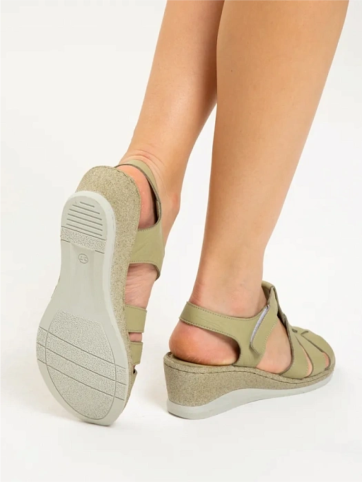 Женские босоножки  eObuv хаки, артикул D24YS-1405
