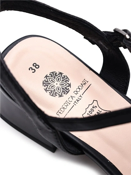 Женские сандалии FEDERICA RODARI черные, артикул 38E-HF527-A118L1