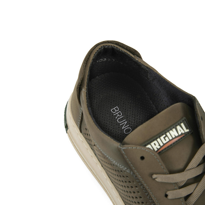 Мужские кеды BRUNO RENZONI  хаки, артикул 033.161103/1