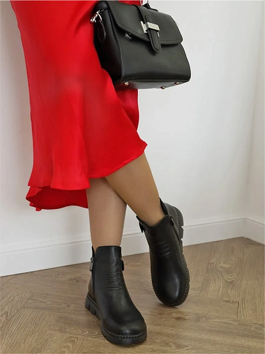 Женские ботинки basic Donna Daniella  черные, артикул NK103-010