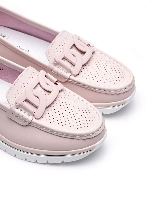 Женские мокасины Donna Daniella  розовые, артикул 53E-80593-1