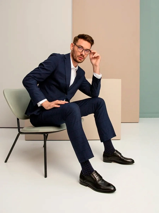 Мужские дерби BRUNO RENZONI  черные, артикул 5381A-728A