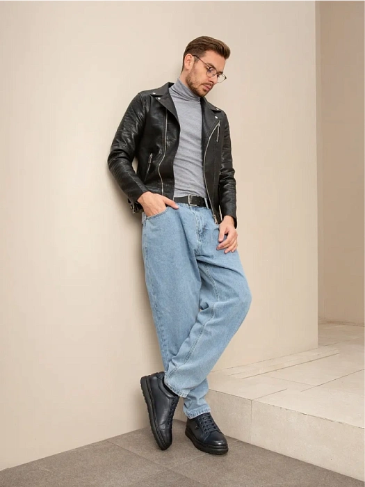 Мужские кеды BRUNO RENZONI  синие, артикул 1829A-27Z-C18