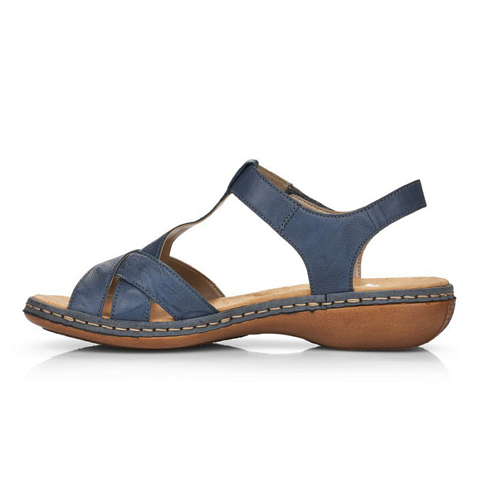 Женские сандалии RIEKER синие, артикул 65919-12