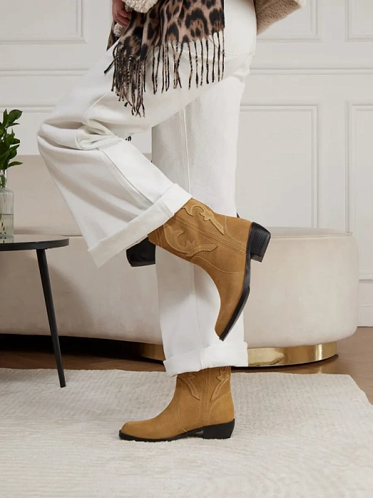 Женские казаки FEDERICA RODARI желтые, артикул 43E-PV4616BA-25W