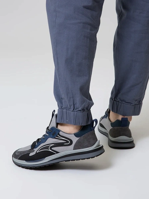 Мужские кроссовки BRUNO RENZONI  серые, артикул HGLB90203-17