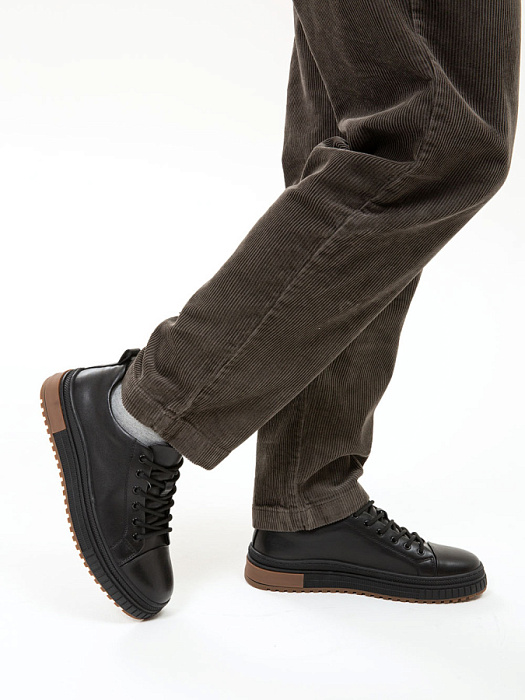 Мужские кеды BRUNO RENZONI  черные, артикул WL3897T-1