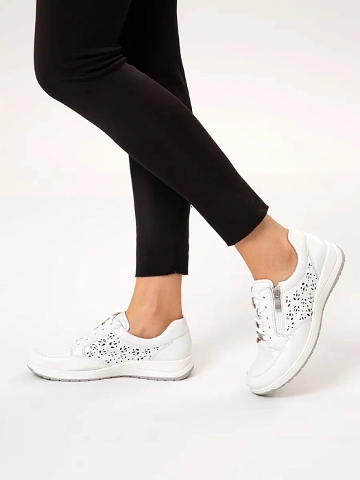 Женские кеды CAPRICE белые, артикул 9-23553-42-102