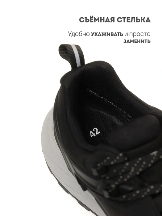 Мужские кроссовки RS SPORT черные, артикул LEKNESS-3/black/M