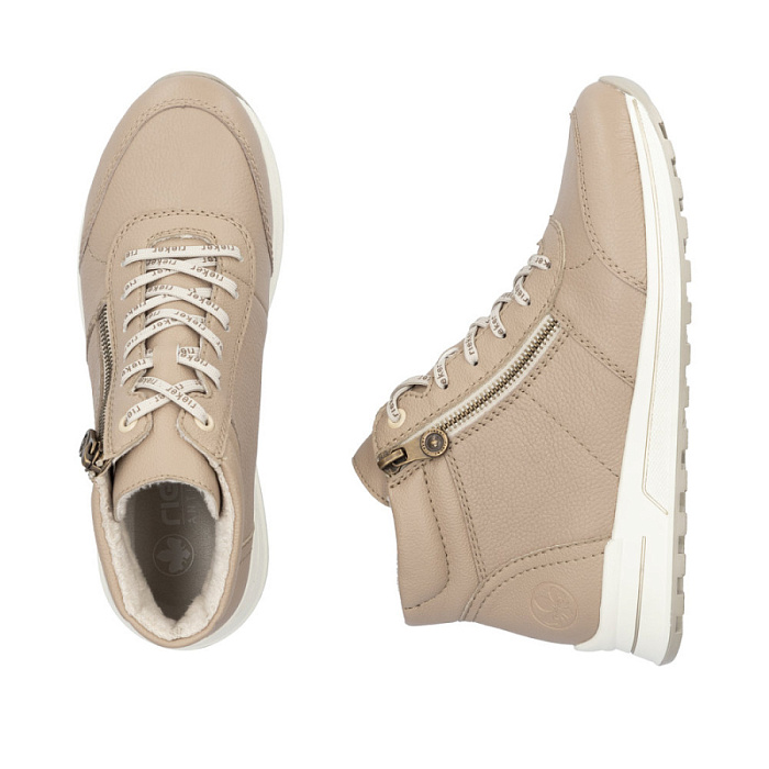 Женские кроссовки RIEKER бежевые, артикул N1404-20