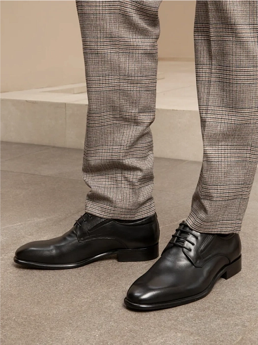 Мужские туфли BRUNO RENZONI  черные, артикул 24242-457-C515