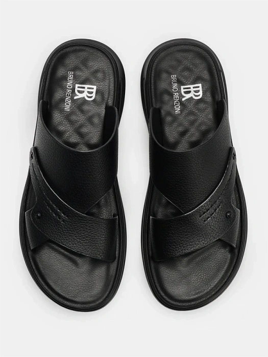 Мужские пантолеты BRUNO RENZONI  черные, артикул BR18333-MPU