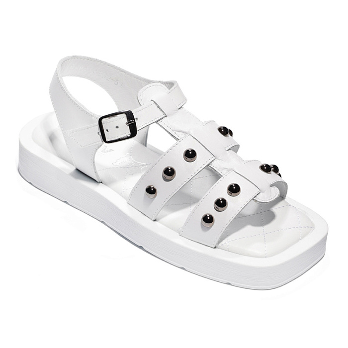 Женские сандалии eObuv белые, артикул 0482-4352-56