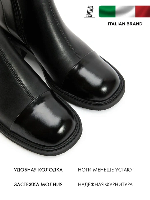 Женские ботинки FEDERICA RODARI черные, артикул 6AB987-A61R