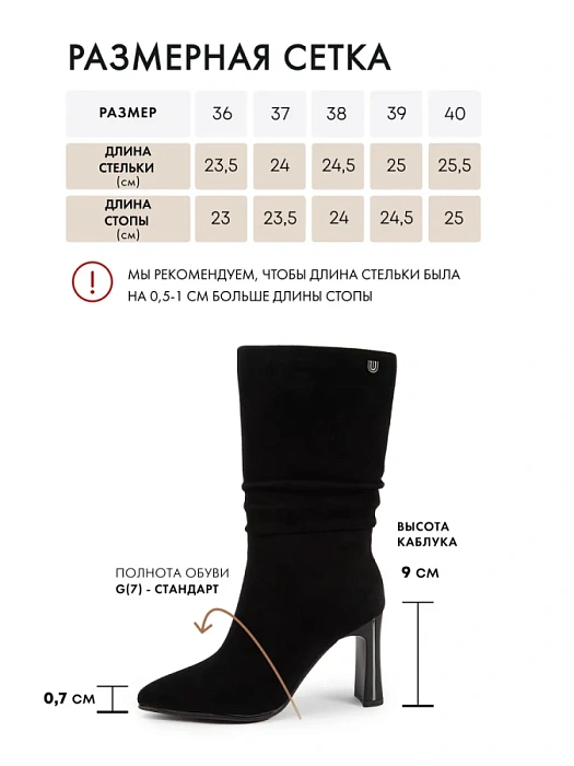 Женские полусапоги FEDERICA RODARI черные, артикул 90A009-37-M04