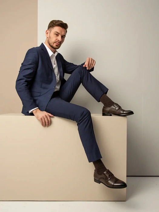 Мужские дерби BRUNO RENZONI  коричневые, артикул YS397A-H07B-NP-1