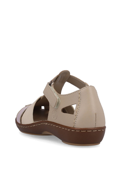 Женские сандалеты basic RIEKER бежевые, артикул 45869-60