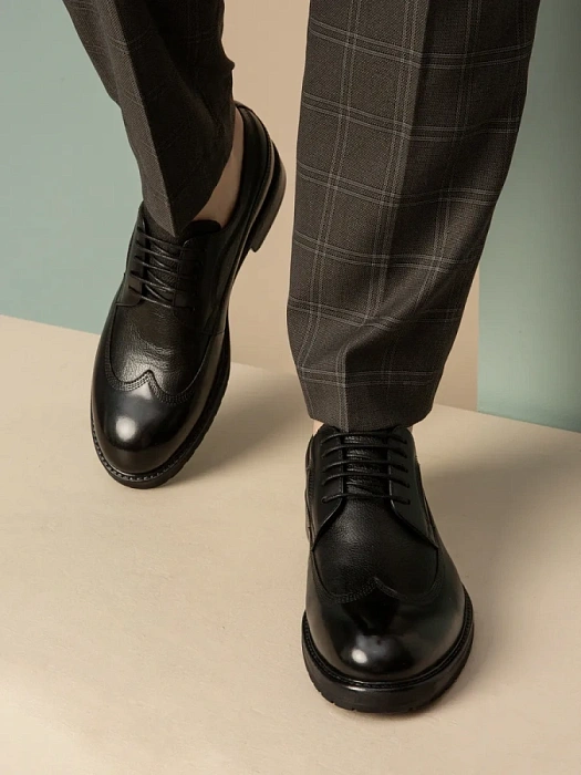 Мужские дерби BRUNO RENZONI  черные, артикул G455A-G9A-NP