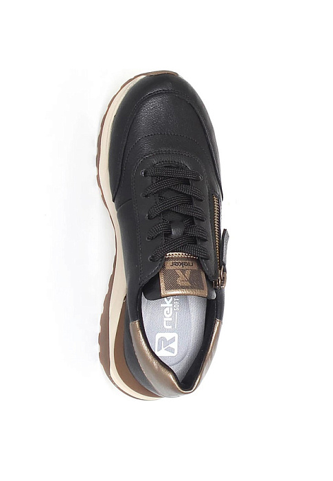 Женские кроссовки RIEKER черные, артикул W2505-00