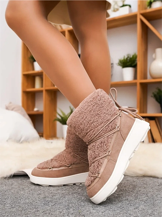 Женские дутики Donna Daniella  розовые, артикул 32W2-14-608Z