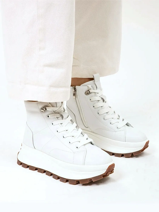 Женские ботинки SOFIA-ALEXANDRA белые, артикул F243-PAK-04-B-Q