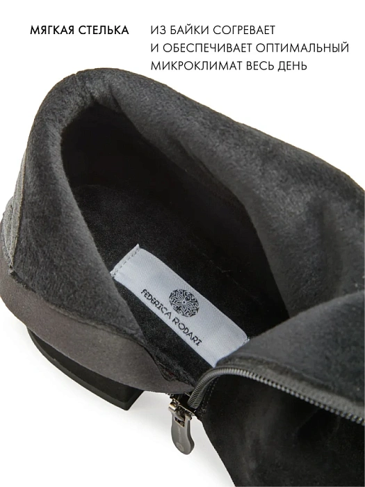 Женские ботильоны FEDERICA RODARI черные, артикул 17E-Z17954-25W
