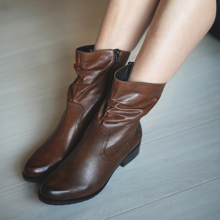 Женские полусапоги REMONTE коричневые, артикул D6886-22