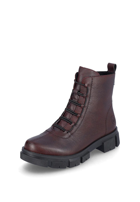 Женские берцы RIEKER бордовые, артикул Y7150-35