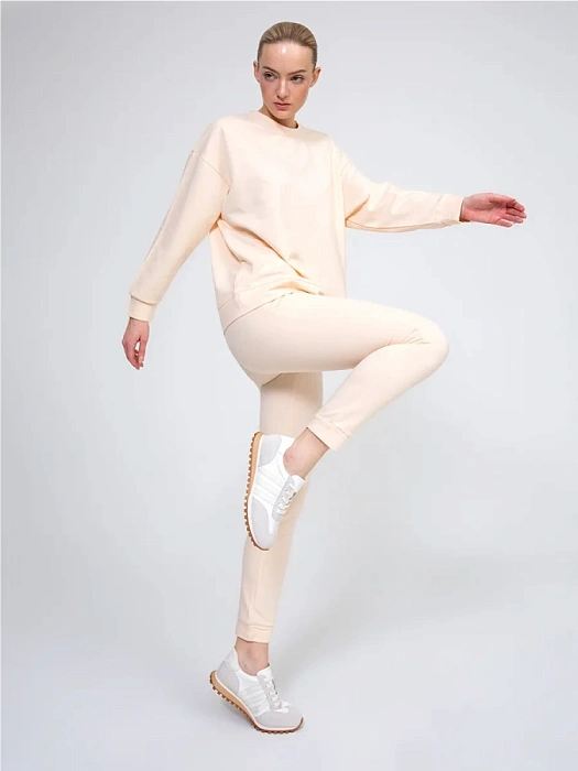 Женские кроссовки FEDERICA RODARI бежевые, артикул 42E-J409-2B