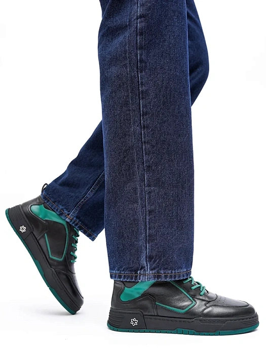 Мужские кеды BRUNO RENZONI  черные, артикул LN002-111-ZM