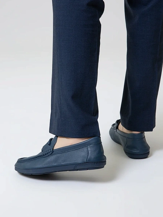 Мужские мокасины BRUNO RENZONI  синие, артикул WL2352-3