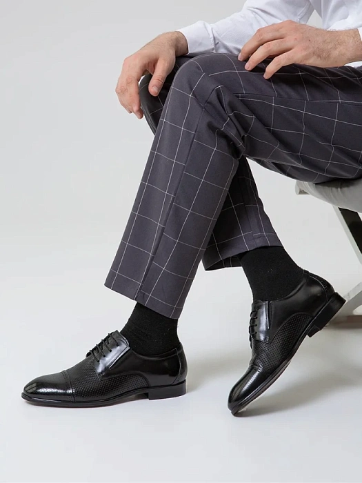 Мужские туфли BRUNO RENZONI  черные, артикул 5529B-913A