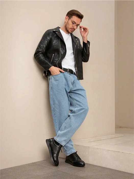 Мужские кроссовки BRUNO RENZONI  черные, артикул A004-1