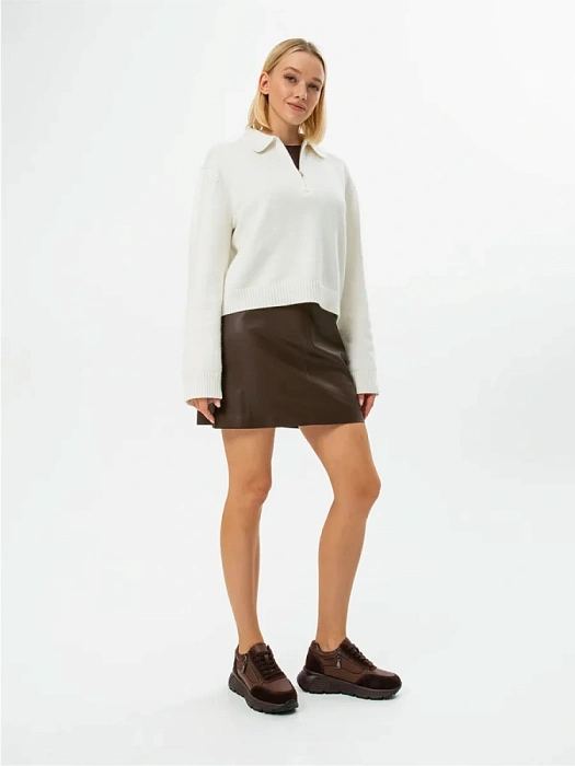 Женские кроссовки FEDERICA RODARI коричневые, артикул 42E-2382-9A