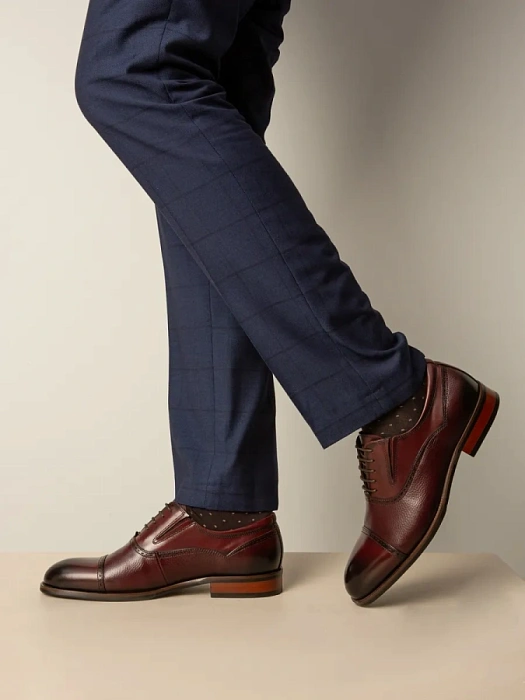 Мужские оксфорды BRUNO RENZONI  бордовые, артикул 5408A-910I