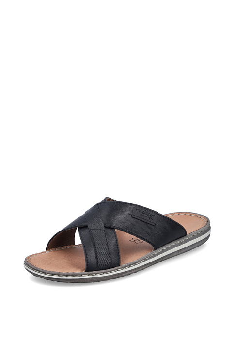 Мужские слайдеры RIEKER черные, артикул 21082-00