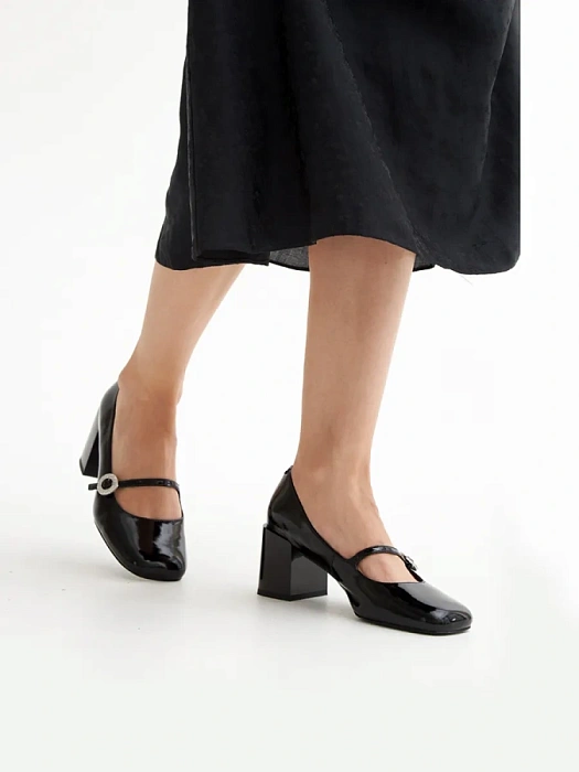 Женские мери джейн SOFIA-ALEXANDRA черные, артикул 38E-HF1075-A