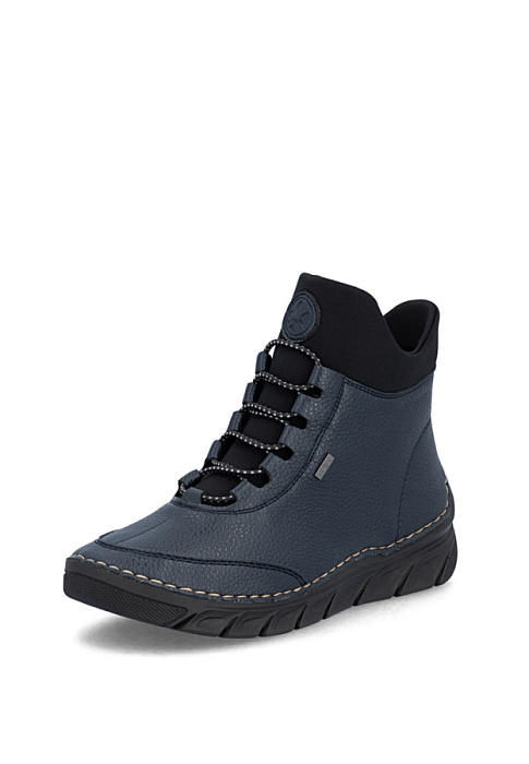 Женские ботинки RIEKER синие, артикул 55069-14