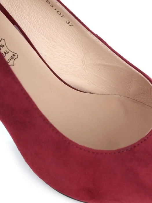 Женские туфли лодочки basic FEDERICA RODARI бордовые, артикул 38E-TD7-B31D2