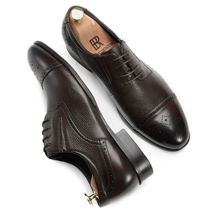 Мужские туфли BRUNO RENZONI  коричневые, артикул 5526A-707D