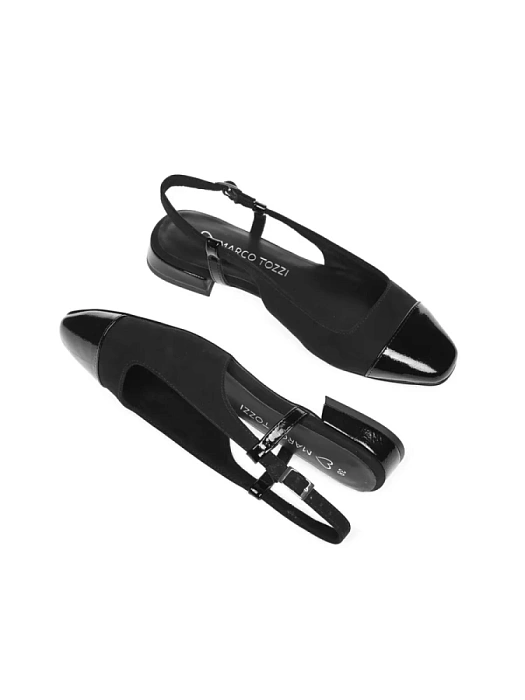 Женские слингбэки MARCO TOZZI черные, артикул 2-29400-42-098