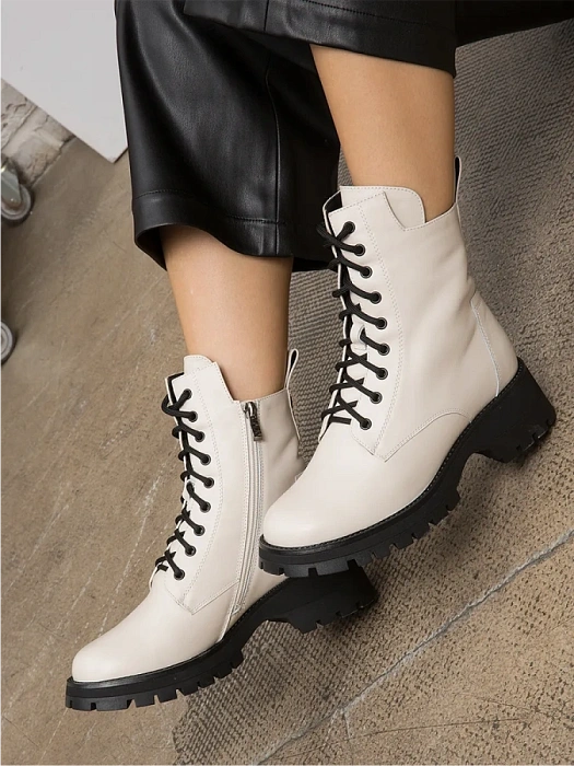 Женские ботинки basic FEDERICA RODARI бежевые, артикул 7E-3C488-947B