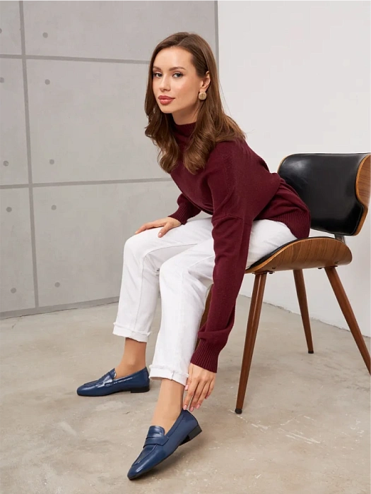 Женские туфли FEDERICA RODARI синие, артикул 4E-5136-202A-25W