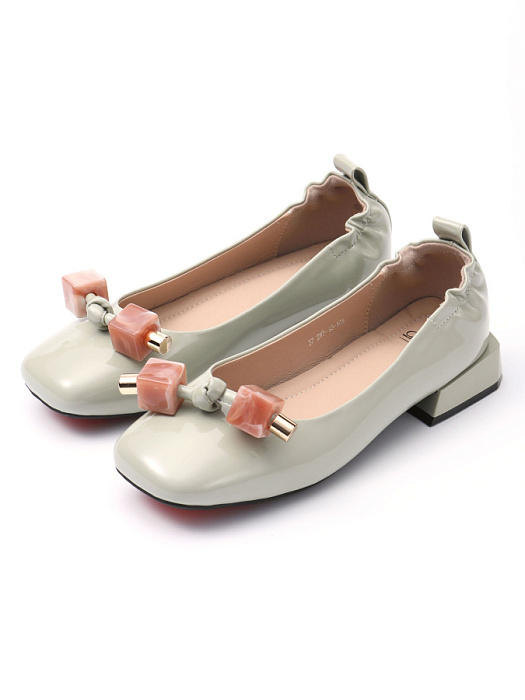 Женские балетки Donna Daniella  оливковые, артикул 2W7-10-106