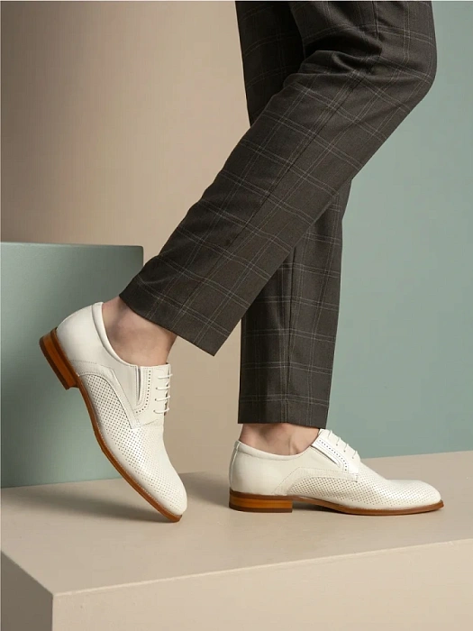 Мужские дерби BRUNO RENZONI  бежевые, артикул 5240B-989B