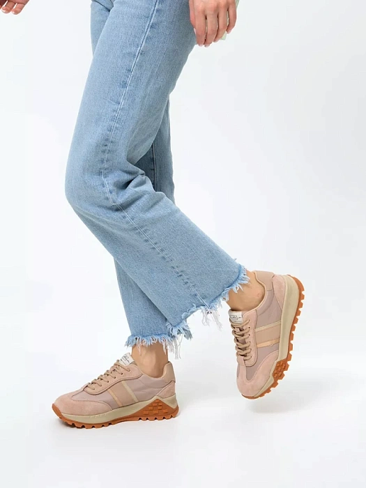 Женские кроссовки SOFIA-ALEXANDRA бежевые, артикул SA16523-WT-1