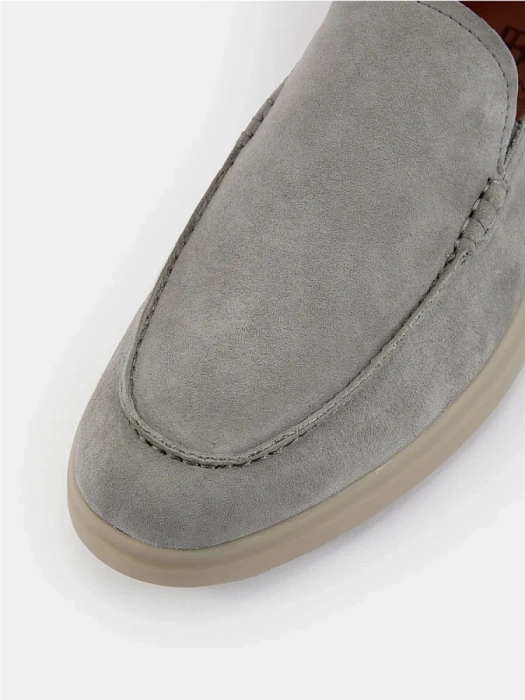 Мужские мокасины BRUNO RENZONI  серые, артикул MC193AB-1L