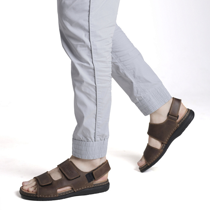 Мужские сандалии RIEKER коричневые, артикул 25558-25