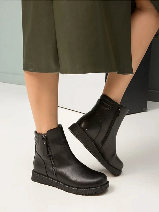 Женские ботинки basic Donna Daniella  черные, артикул RJ001-120