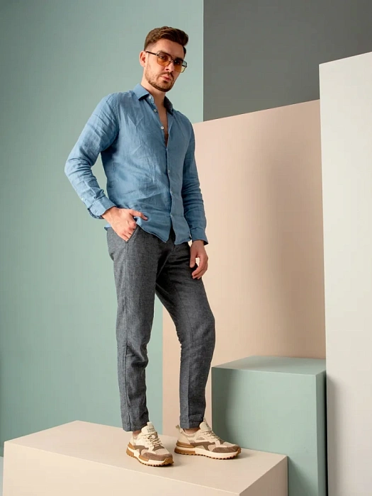 Мужские кроссовки BRUNO RENZONI  бежевые, артикул 951525-8